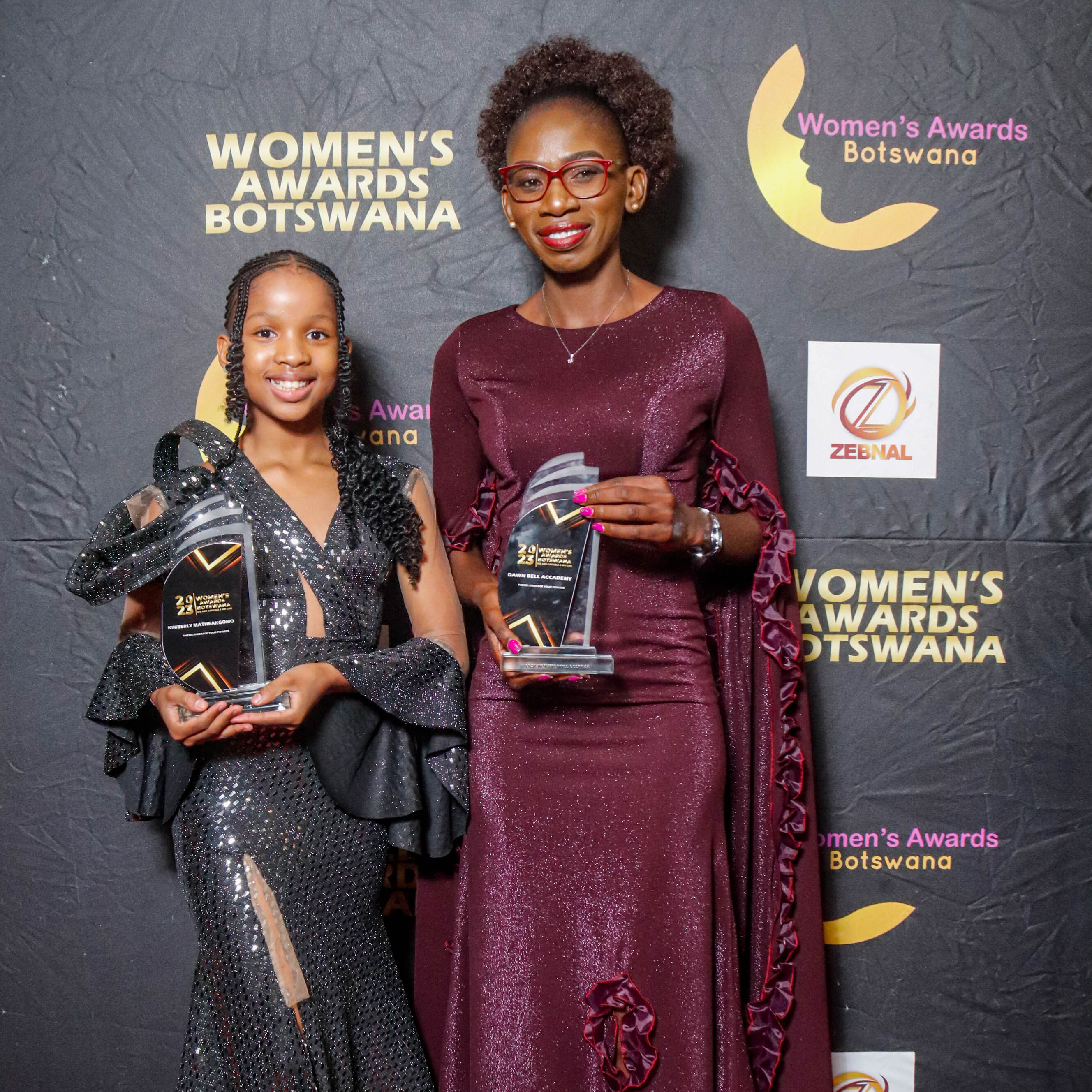 Kimberly Matheakgomo & Ms Muzila at the women's awards 2023